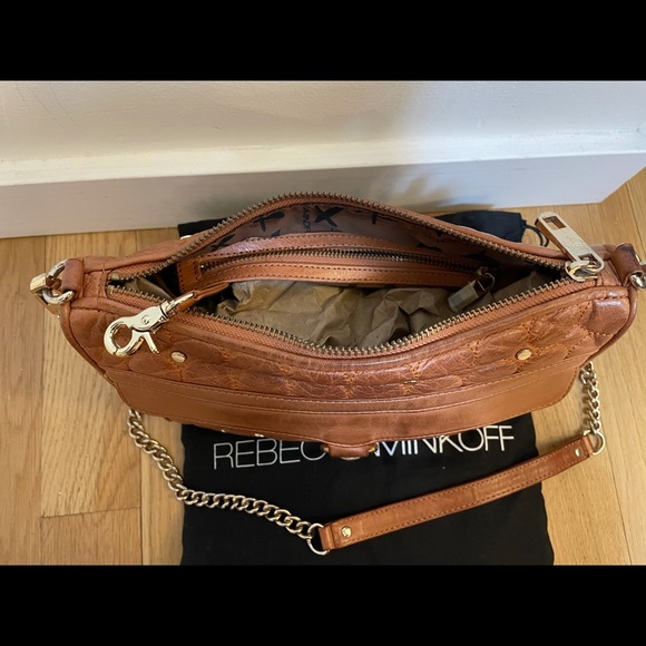 Rebecca Minkoff Crossbody Bag Metal Chain Leather - Picture 6 of 6